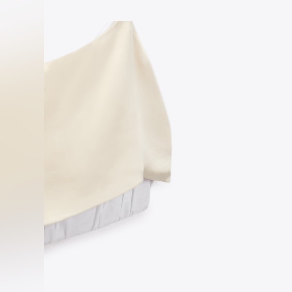 Co-Ord Set SATIN EFFECT CROP TOP and SATIN EFFECT POPLIN TRIM SHORTS - Picture 7 of 16